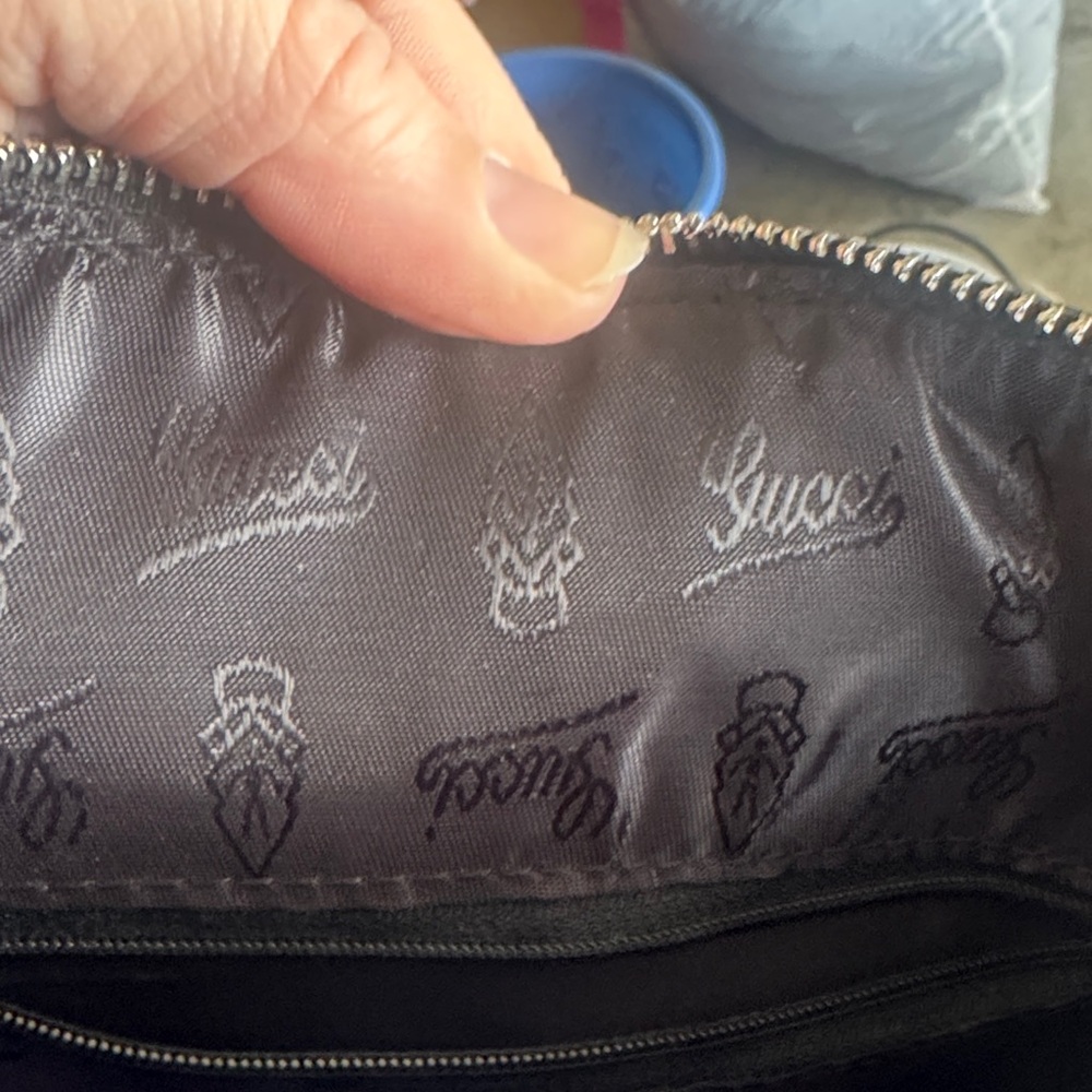 Gucci Black GG Supreme Messenger Bag with Red and Blue Web Strap - Picture 5 of 6